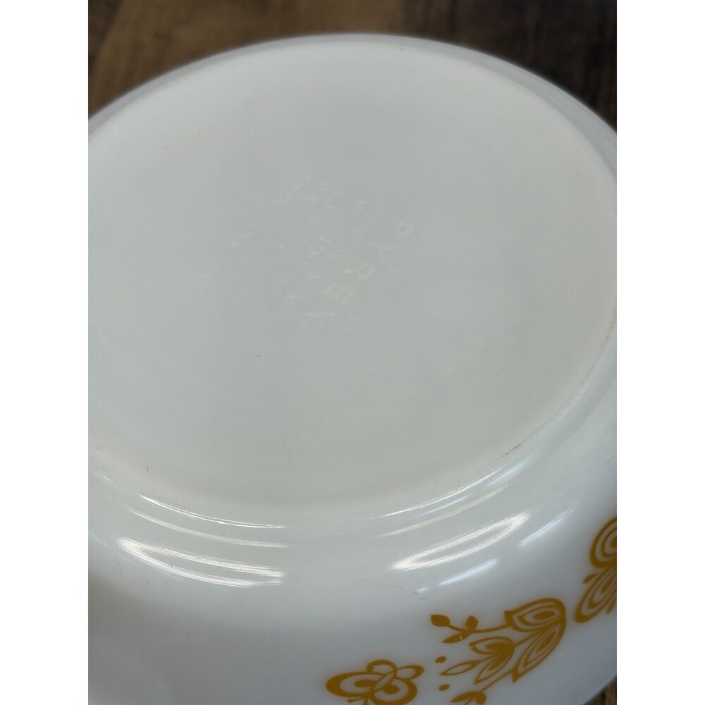 Pyrex Butterfly Gold 472 Casserole 1.5 Pt with Lid Vintage 1970s Bowl MINT - Picture 11 of 11